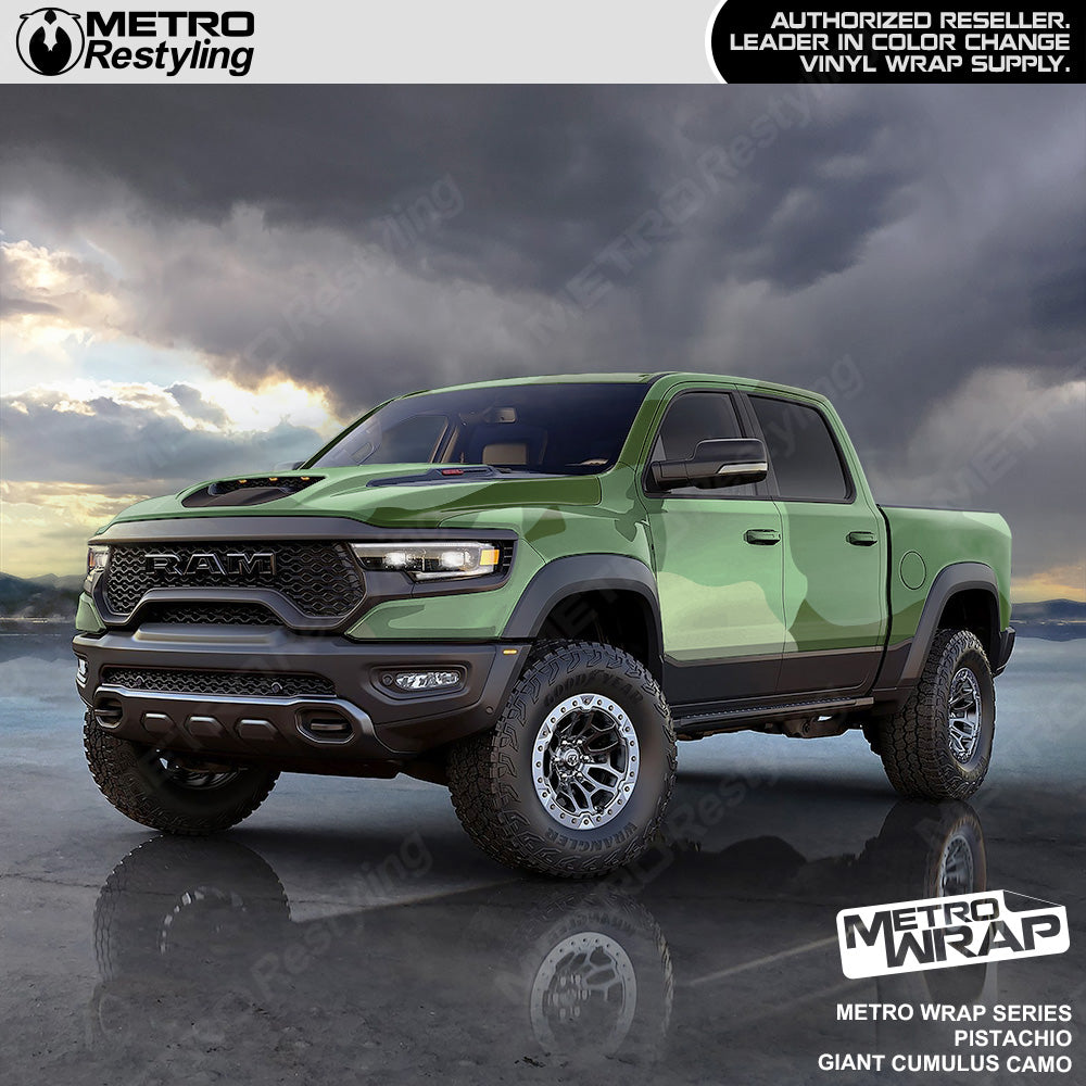 Metro Wrap Giant Cumulus Pistachio Camouflage Vinyl Film