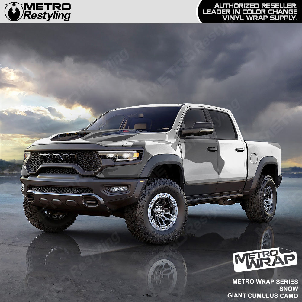 Metro Wrap Giant Cumulus Snow Camouflage Vinyl Film