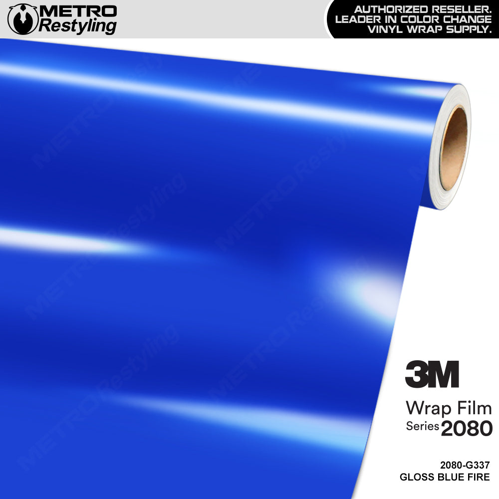 3M 2080 Gloss Blue Fire Vinyl Wrap | G337