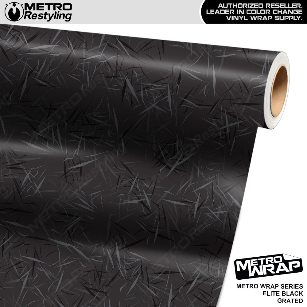 Metro Wrap Grated Elite Black Vinyl Film