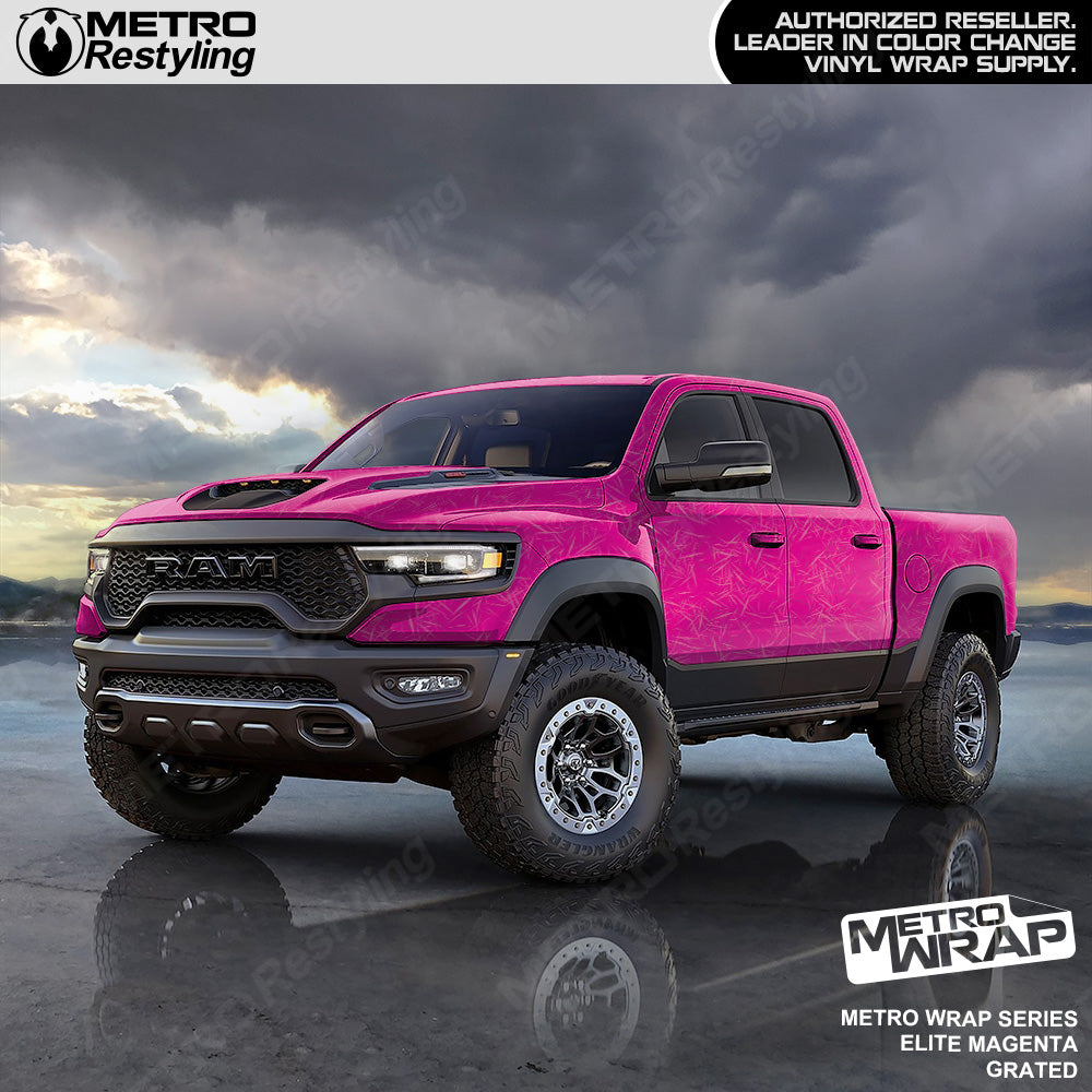 Metro Wrap Grated Elite Magenta Truck Wrap