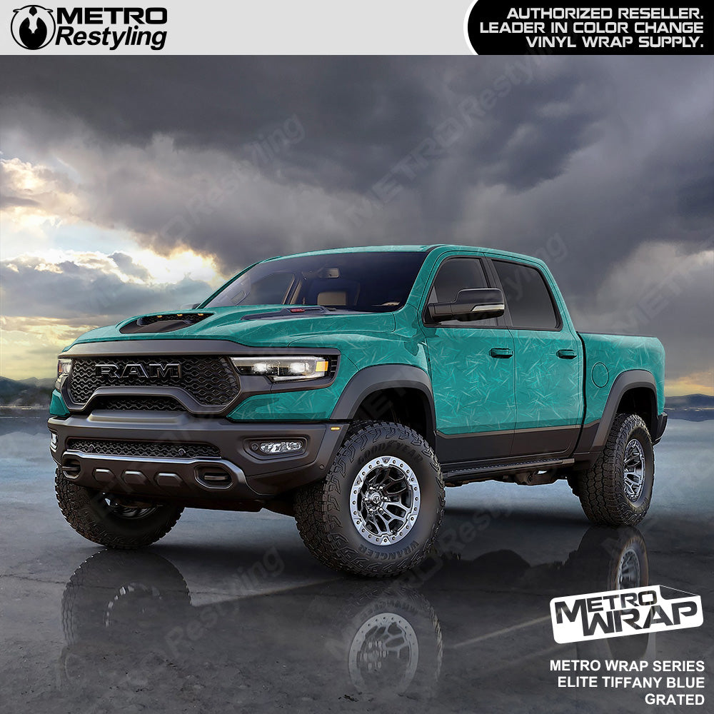 Metro Wrap Grated Elite Tiffany Blue Truck Wrap