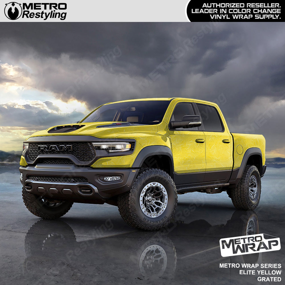 Metro Wrap Grated Elite Yellow Truck Wrap