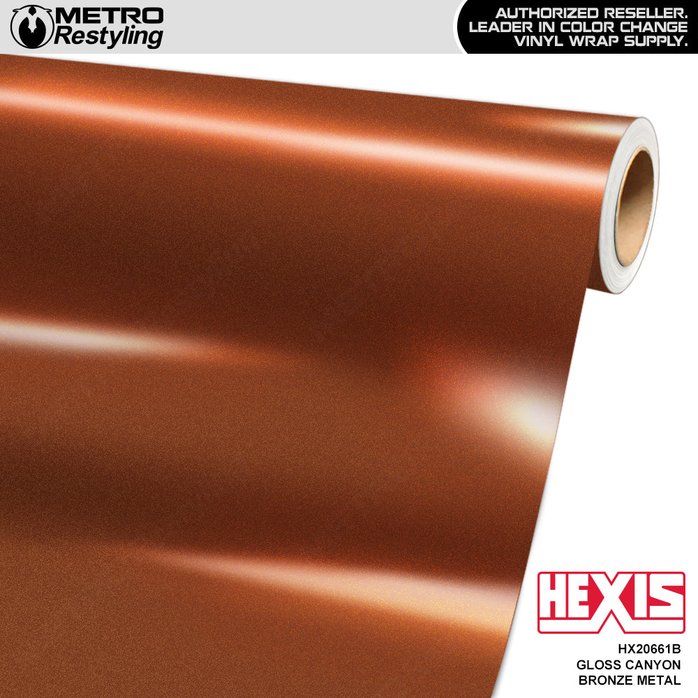 Hexis Gloss Canyon Bronze Metal Vinyl Wrap | HX20661B