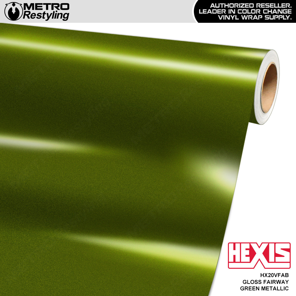 Hexis Gloss Fairway Green Metallic Vinyl Wrap | HX20VFAB