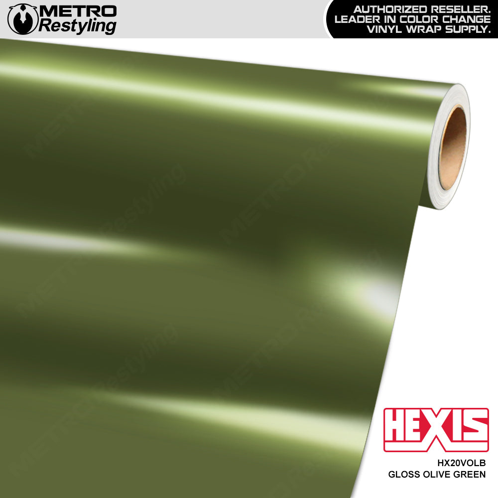 Hexis Gloss Olive Green Vinyl Wrap | HX20VOLB