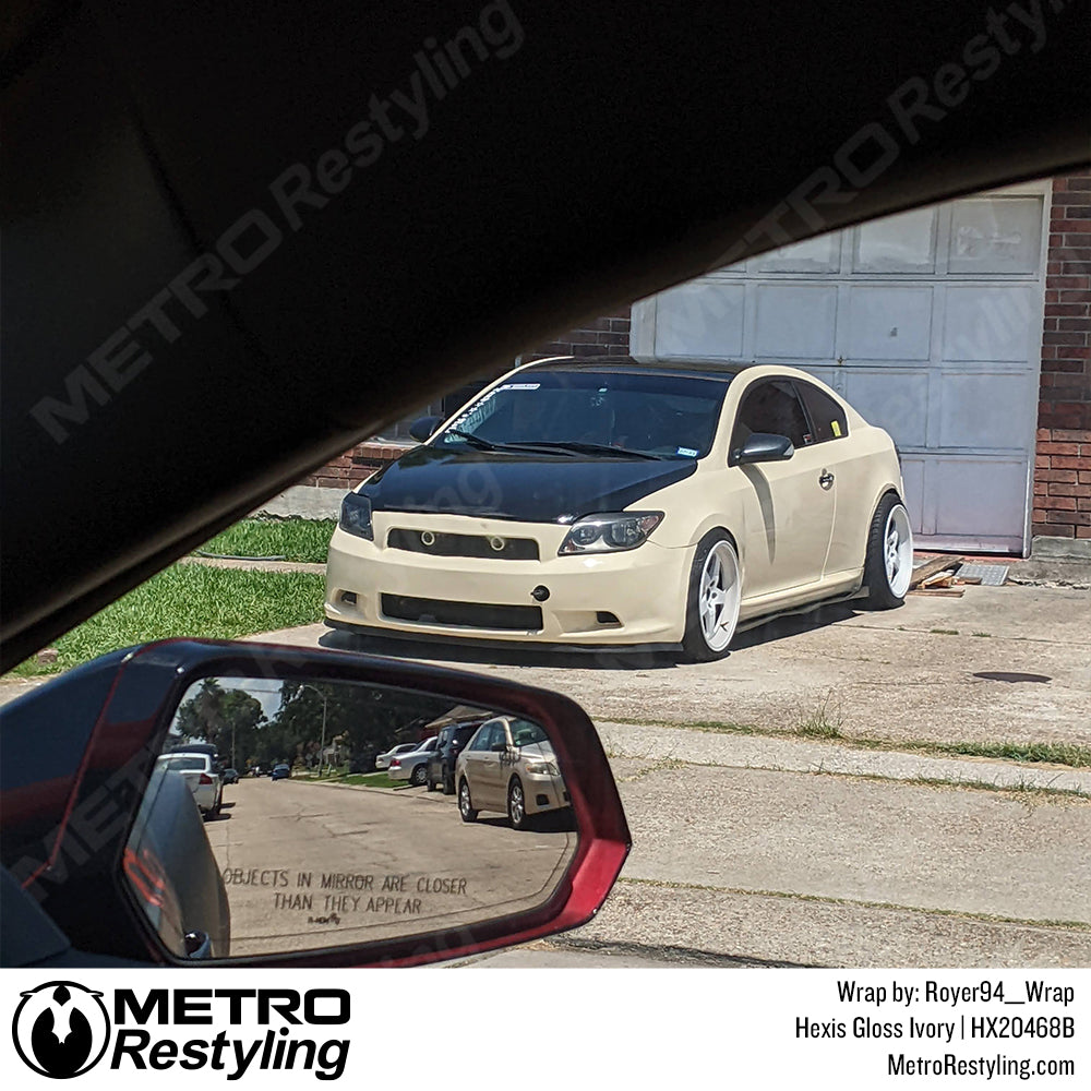 Gloss ivory Toyota scion TC Vinyl Wrap