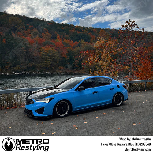 Gloss Niagara Blue Acura ILX Vinyl Wrap