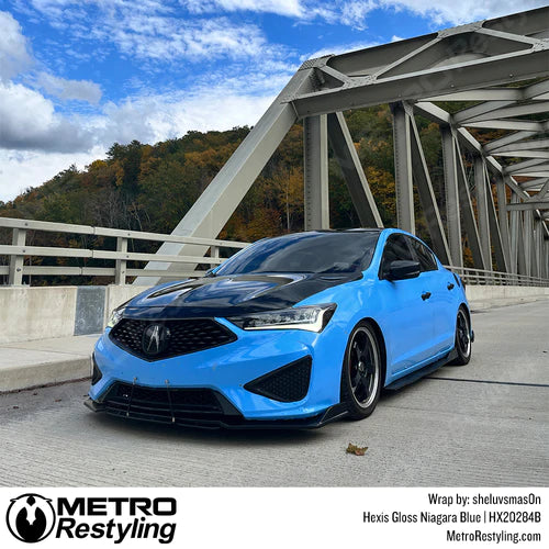 Gloss Niagara Blue Acura ILX Vinyl Wrap
