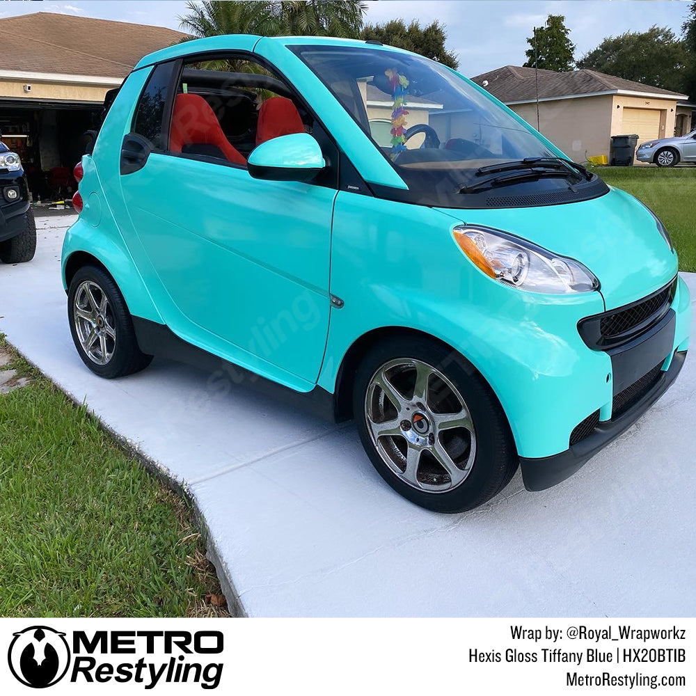 Gloss Tiffany Blue Chevy Smart Fortwo Vinyl Car Wrap