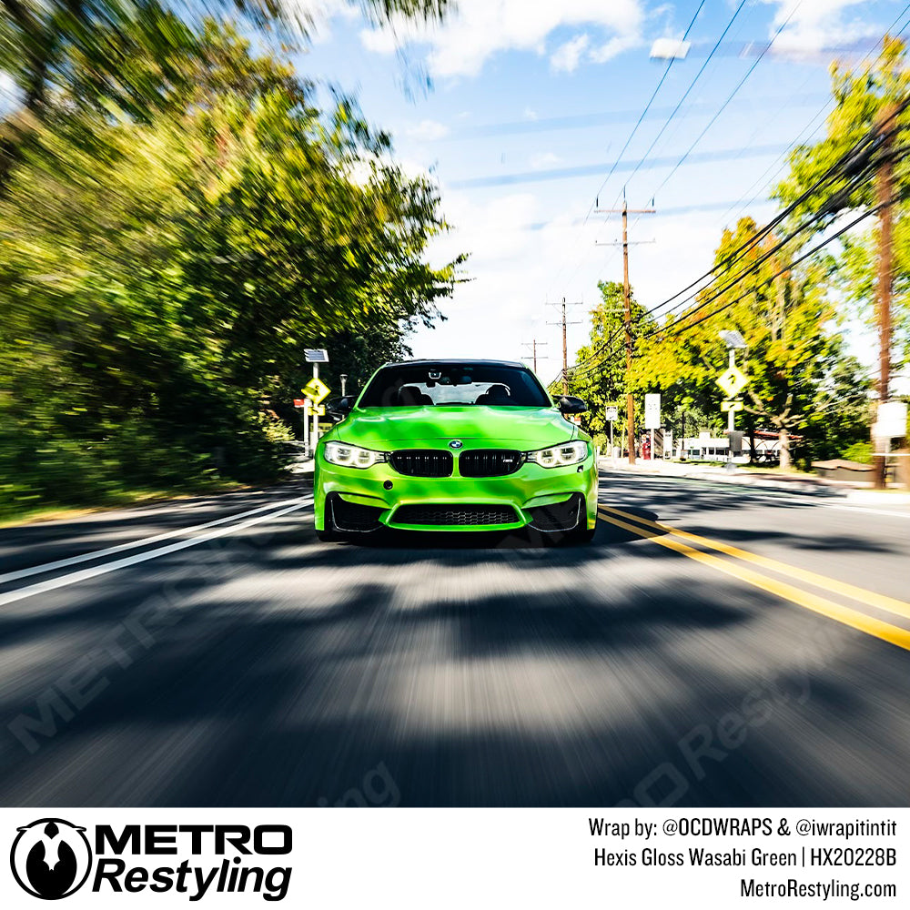Gloss Wasabi Green BMW M3 Vinyl Wrap