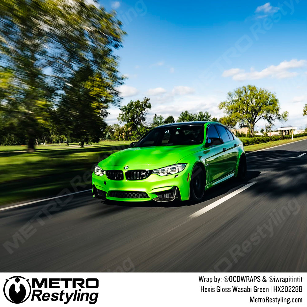 Gloss Wasabi Green BMW M3 Vinyl Wrap