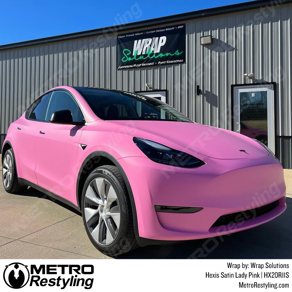 Pink Tesla Wrap