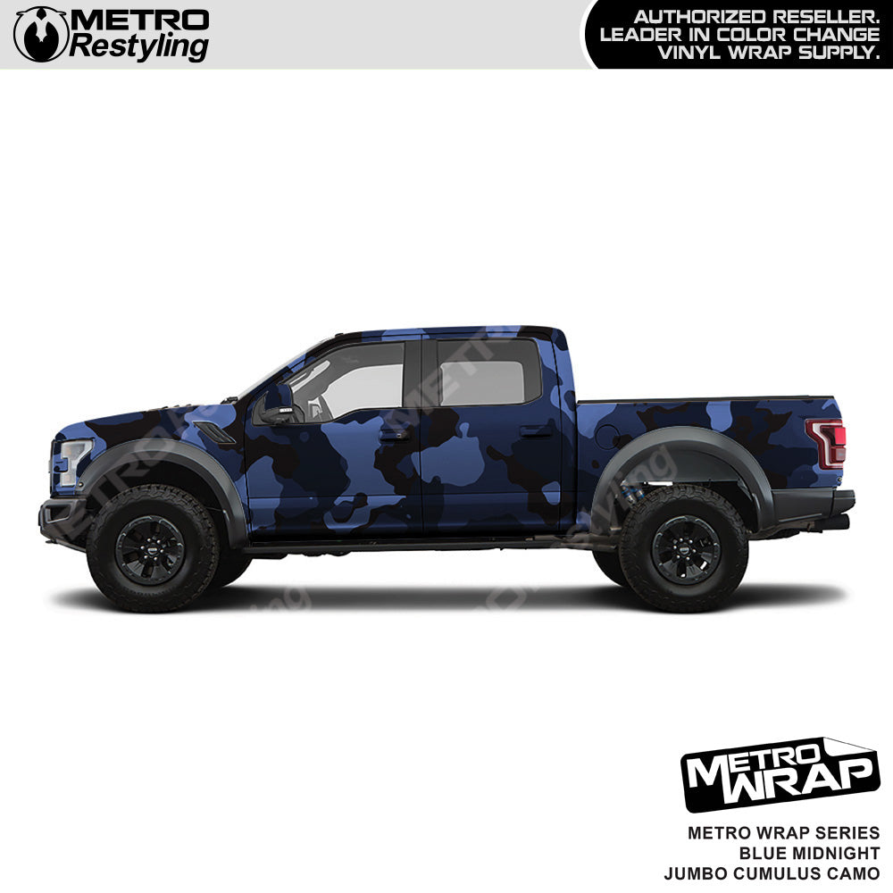 Metro Wrap Jumbo Cumulus Blue Midnight Camouflage Vinyl Film