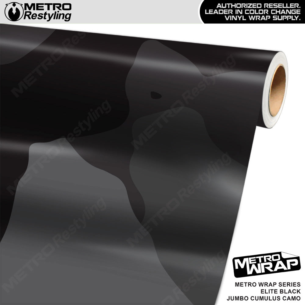 Metro Wrap Jumbo Cumulus Elite Black Camouflage Vinyl Film - 3M Film - Matte Finish | BLOWOUT STOCK | (5 sq ft) | 679154