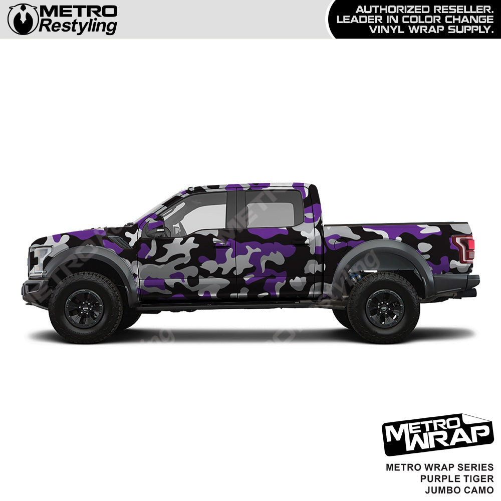 Metro Wrap Jumbo Classic Purple Tiger Camouflage Vinyl Film