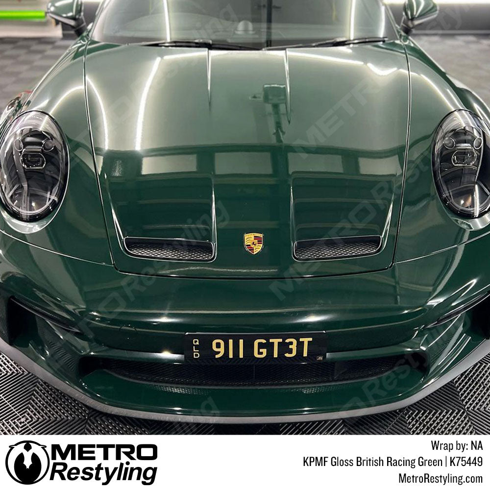 Green porsche vinyl wrap