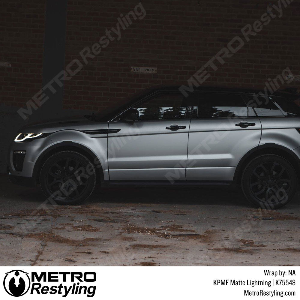 KPMF matte silver range rover vinyl wrap