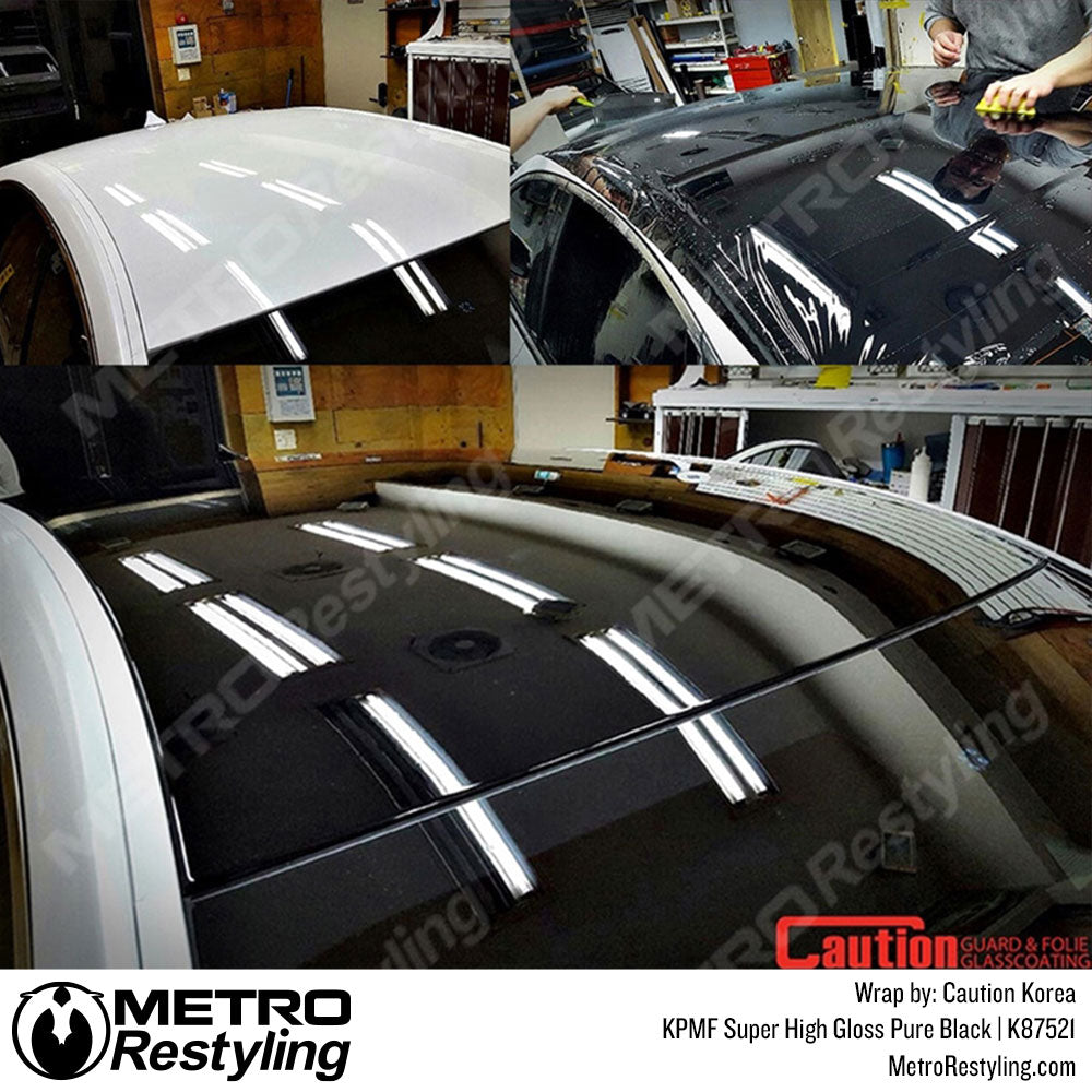 Super high gloss black vinyl wrap