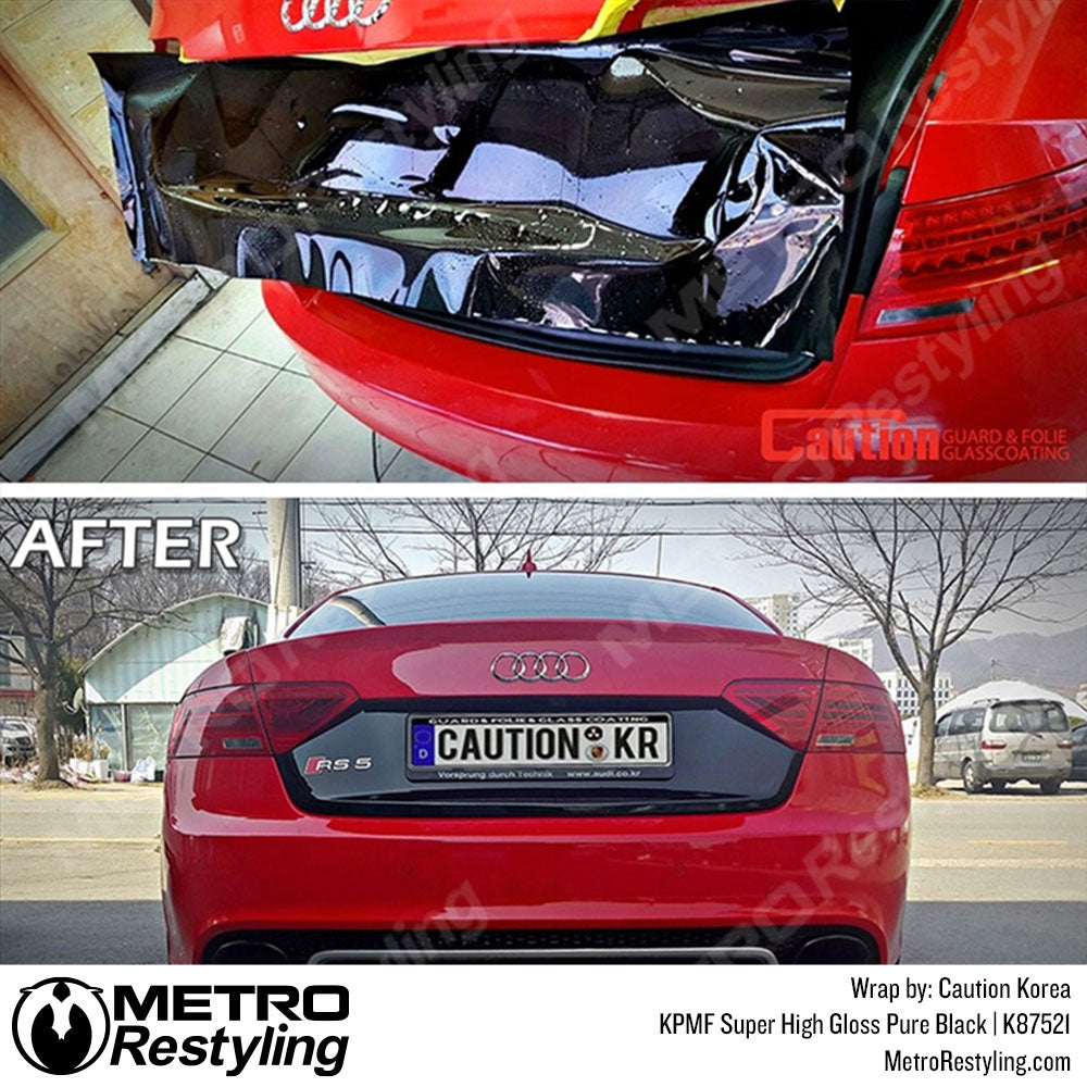 High Glossy Black Audi Wrap