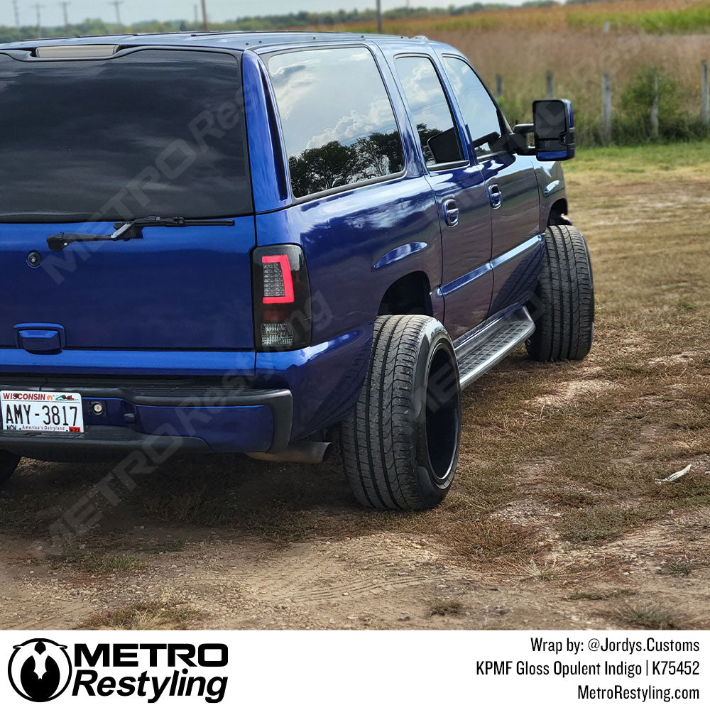 Gloss Opulent Indigo GMC Yukon Vinyl Wrap