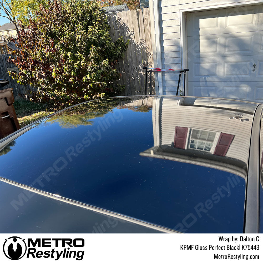 perfect black roof vinyl wrap