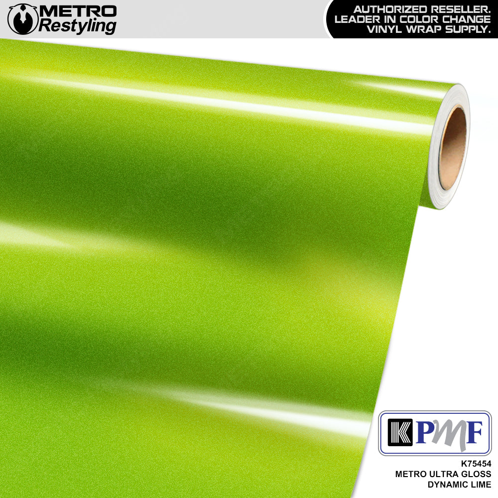 Ultra Gloss Dynamic Lime Vinyl Wrap - KPMF | Metro Restyling