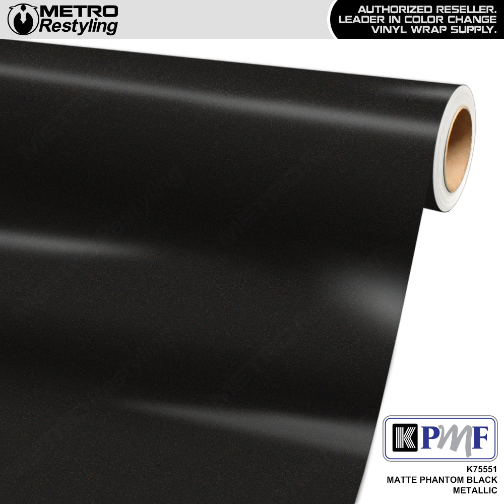 KPMF K75500 Matte Phantom Black Metallic Vinyl Wrap