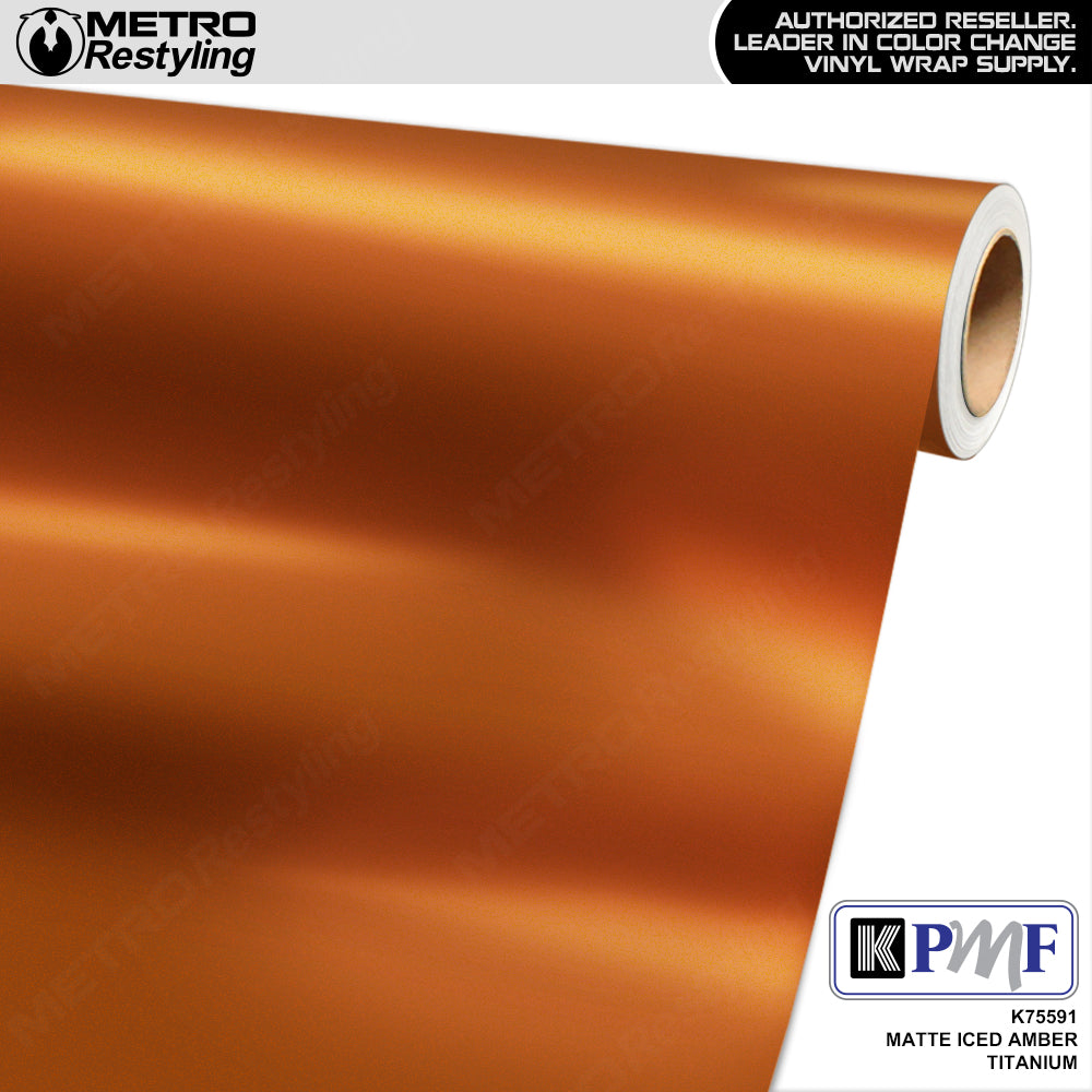 KPMF K75400 Matte Iced Amber Titanium Vinyl Wrap | K75591