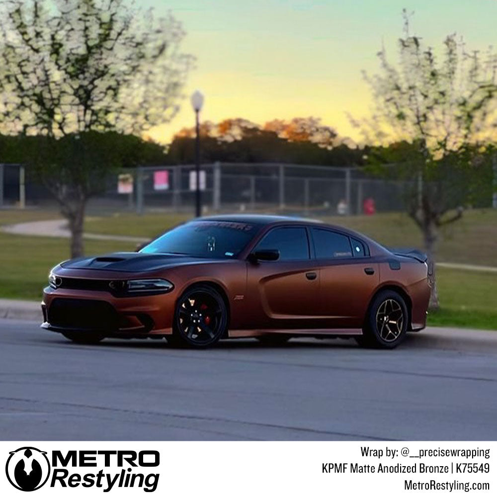Bronze Wrapped dodge charger
