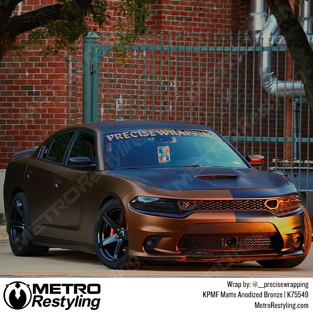 KPMF Matte Anodized Bronze Dodge Charger Vinyl Wrap