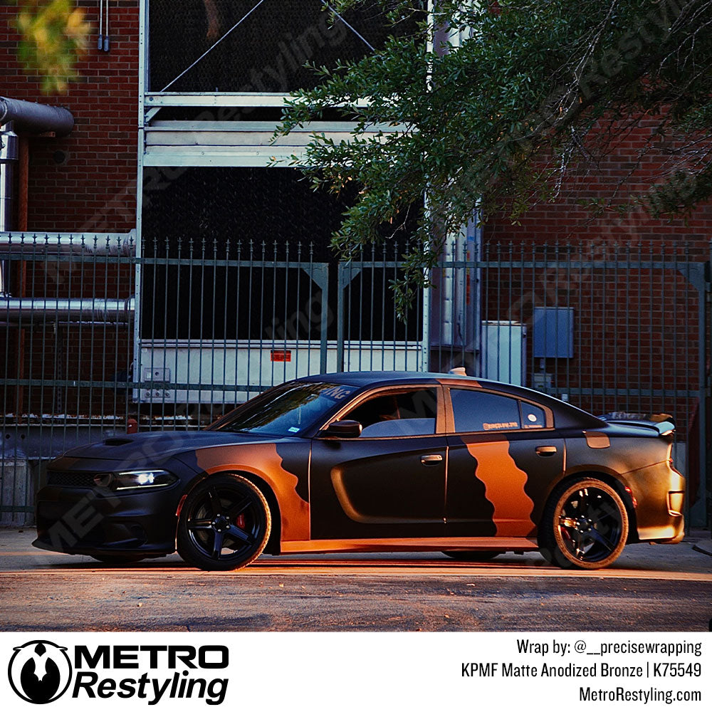 KPMF Matte Anodized Bronze Dodge Charger Vinyl Wrap