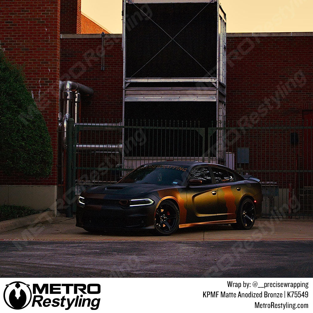 KPMF Matte Anodized Bronze Dodge Charger Vinyl Wrap