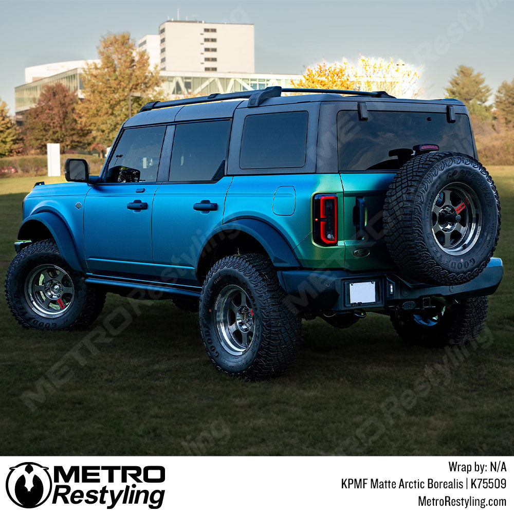 Matte Arctic Borealis GMC Hummer Vinyl Wrap