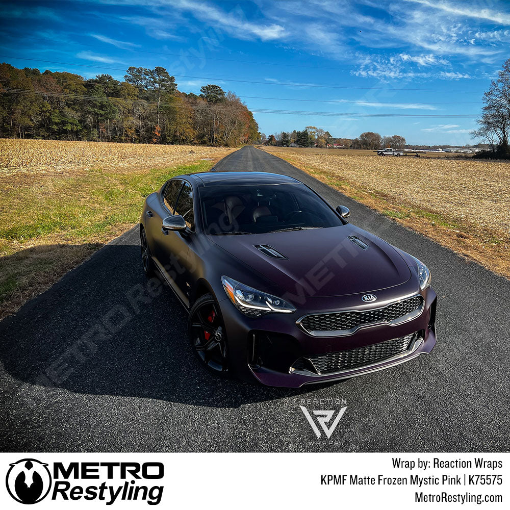 Matte Frozen Mystic Pink Kia Stinger Vinyl Wrap