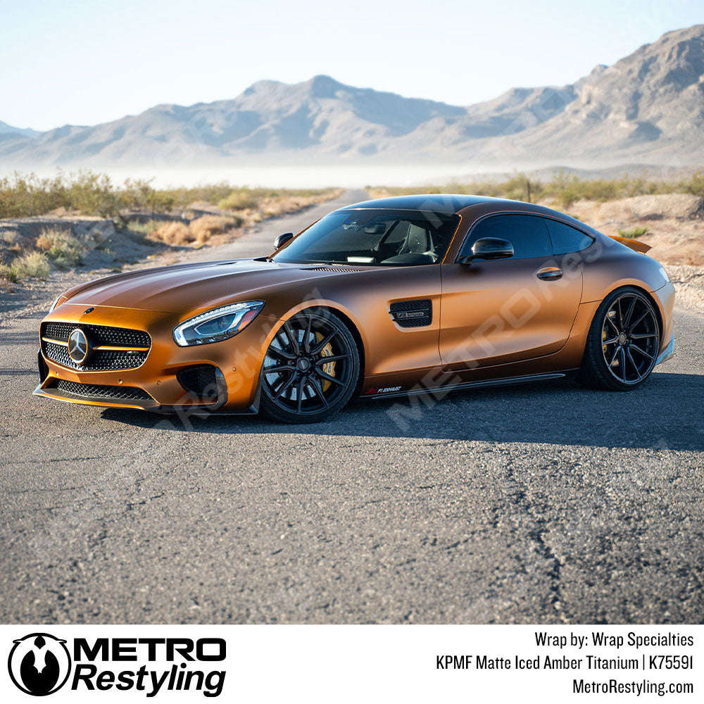 Matte Iced Amber Titanium Mercedes benz Vinyl Wrap