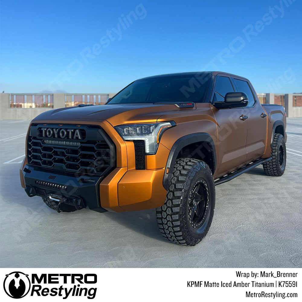Matte Iced Amber Titanium Toyota TRD PRO Vinyl Wrap
