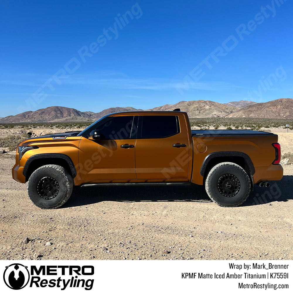 Matte Iced Amber Titanium Toyota TRD PRO Vinyl Wrap