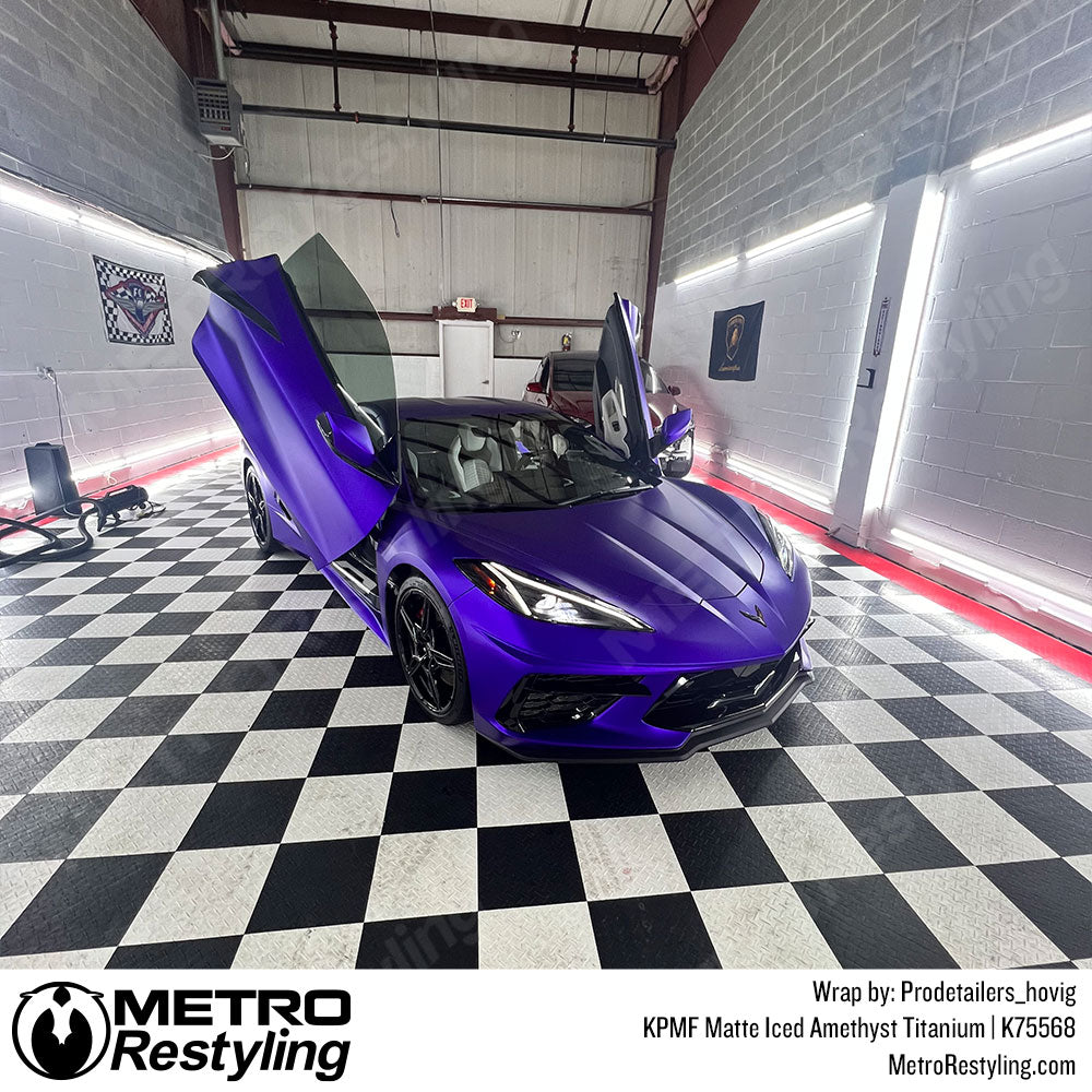 Iced Amethyst Titanium Chevy Corvette C8 Vinyl Wrap