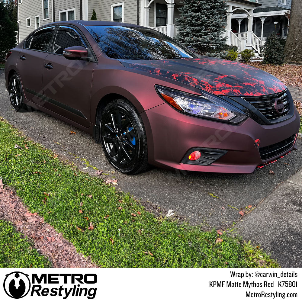 Matte Mythos Red Nissan Altima Vinyl Wrap