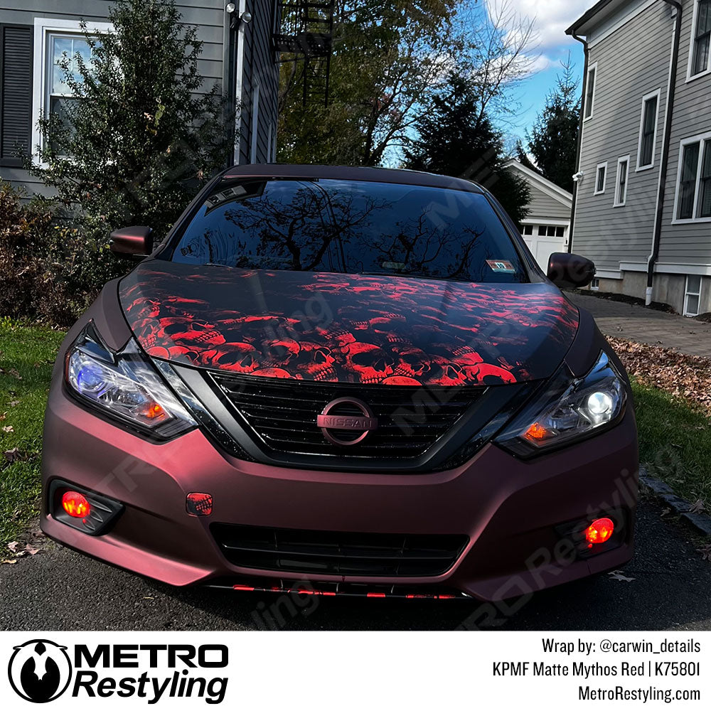 Matte Mythos Red Nissan Altima Vinyl Wrap