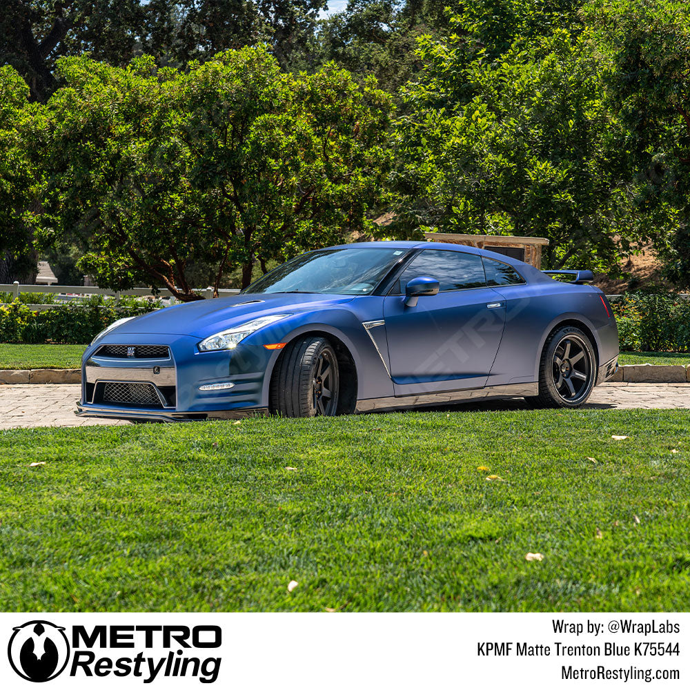KPMF trenton blue nissan GTR wrap