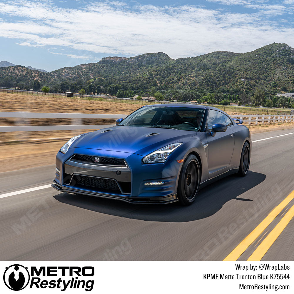 KPMF matte trenton blue nissan GTR vinyl