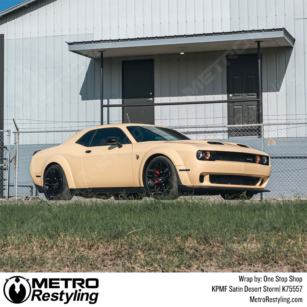KPMF Satin Desert Storm Dodge Challenger Vinyl Wrap