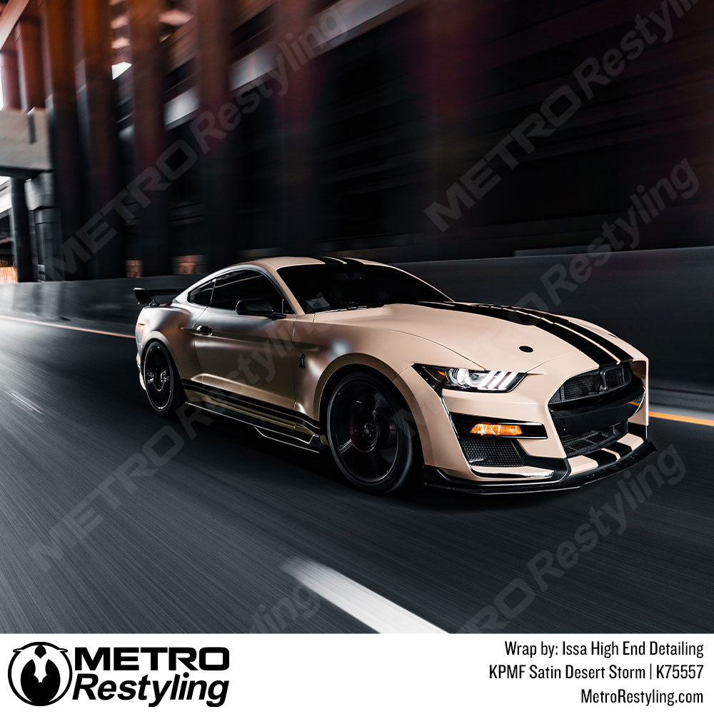 Satin Desert Storm Ford Mustang Vinyl Wrap