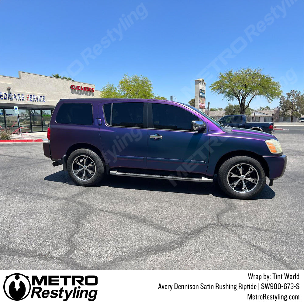 Nissan Satin Rushing Riptide Vinyl Wrap