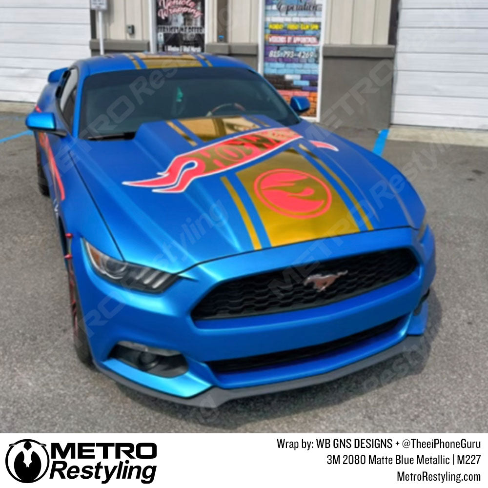 hot wheels blue vinyl car wrap