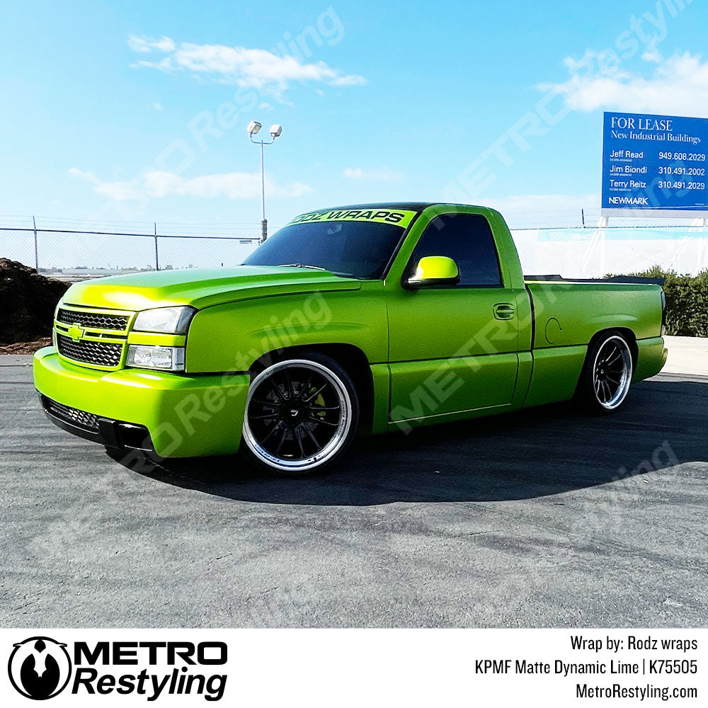 Lime Green Vinyl Truck Wrap