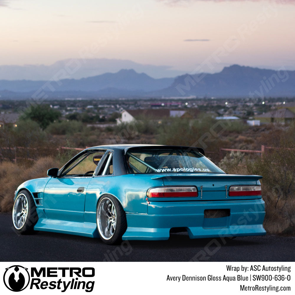 Gloss Aqua Blue Vinyl Car Wrap