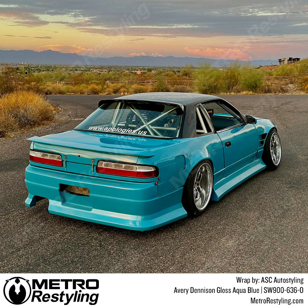 Gloss Aqua Blue Vinyl Car Wrap
